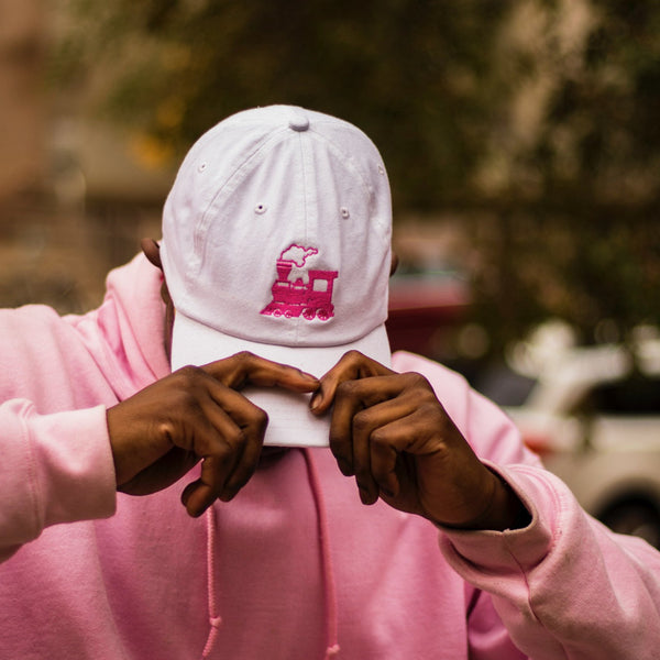 GRAVY TRAIN DAD HAT (WHITE/PINK)