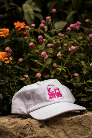 GRAVY TRAIN DAD HAT (WHITE/PINK)