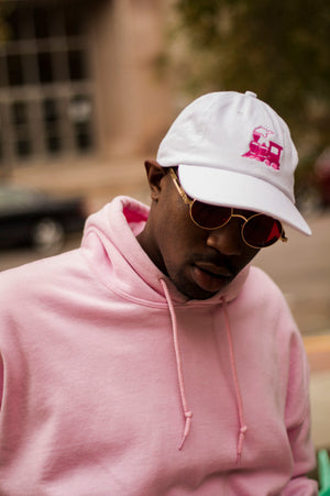 GRAVY TRAIN DAD HAT (WHITE/PINK)